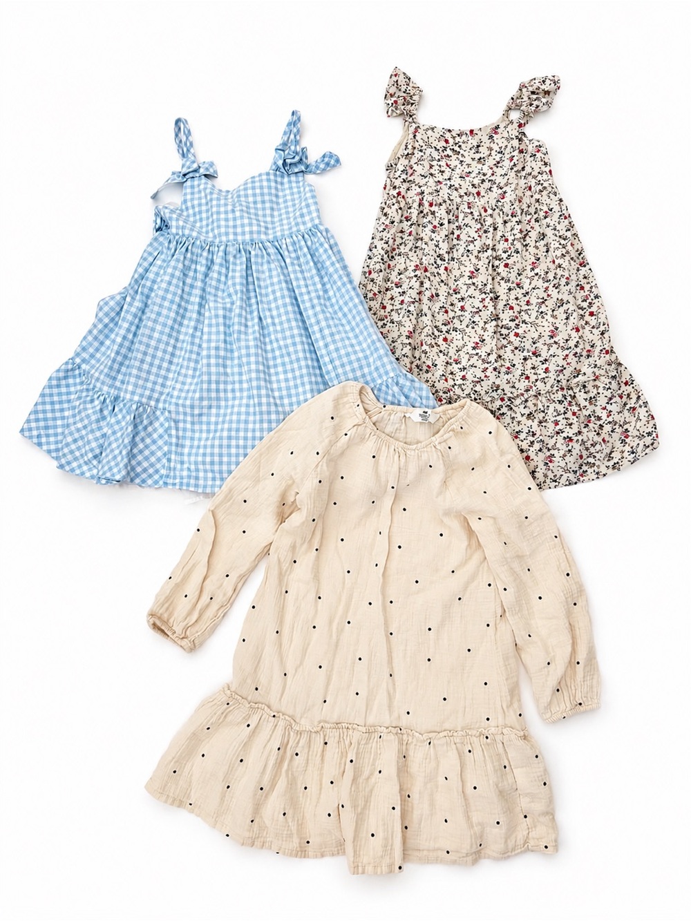 Tahari Gap Kids H&M Girls Dress Bundle Size 7Y Cottagecore Gingham Floral